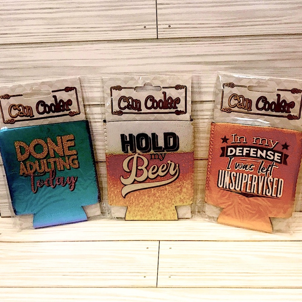Funny Saying - 3 Piece Can Cooler /Koozie NWT